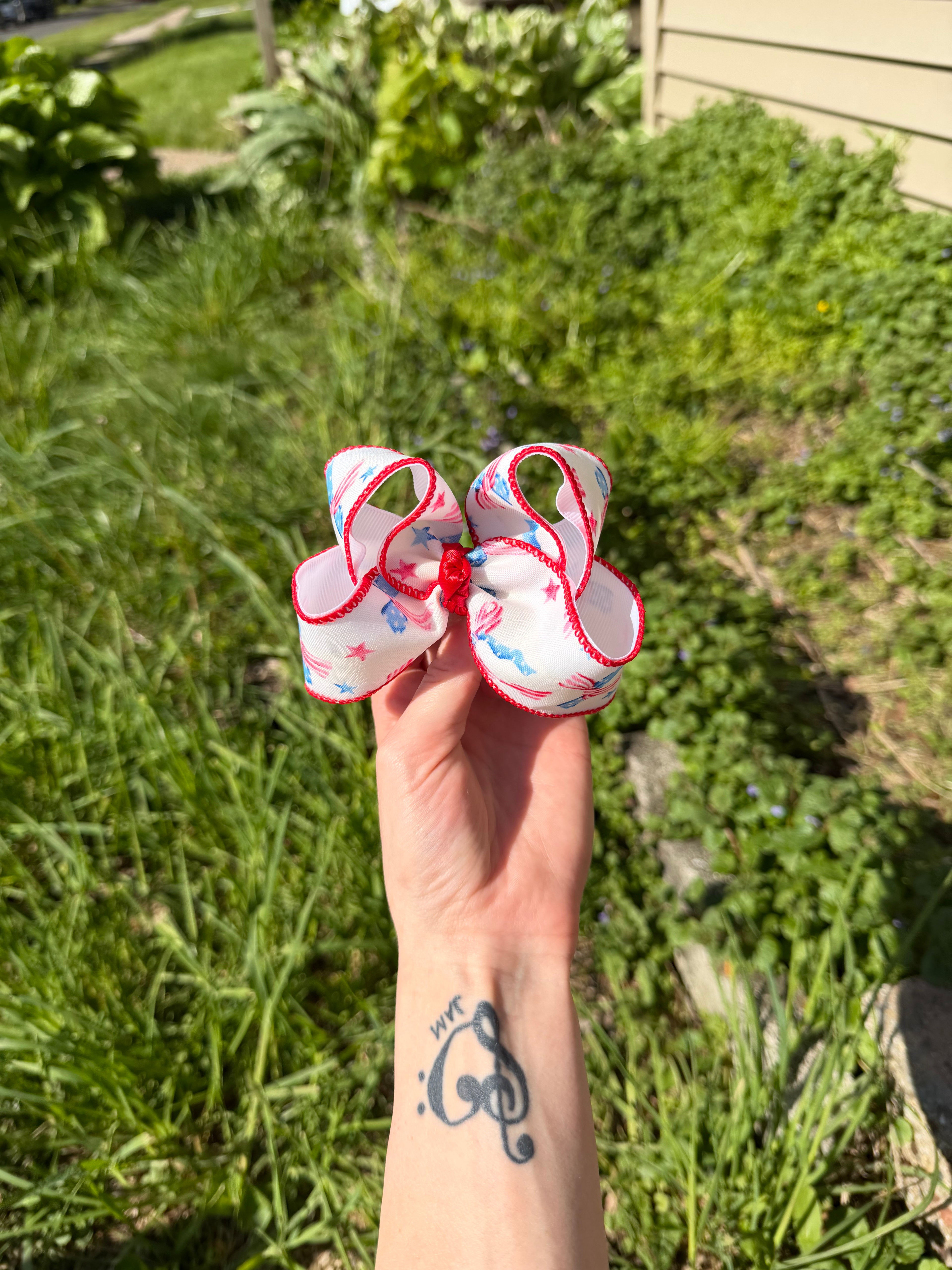 4th of July Bows US | 3” Piggies – 6” Statement