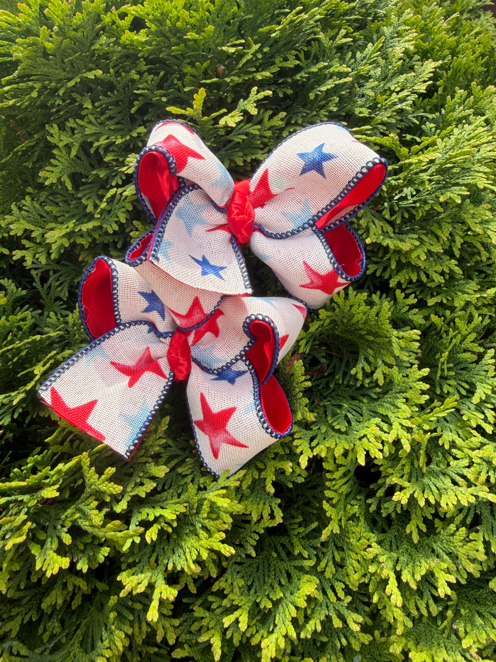 Patriotic Star Hair Bows 4th of July