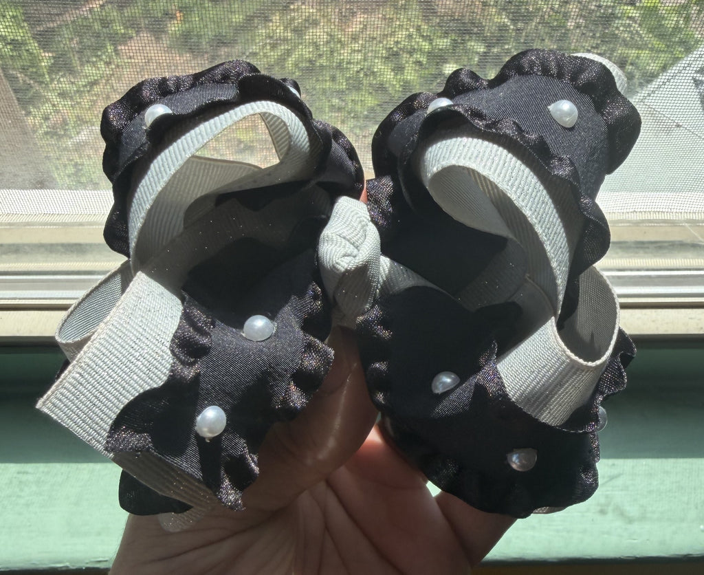 Grey Pearl Styled Hairbow | Custom Babygirl Bow